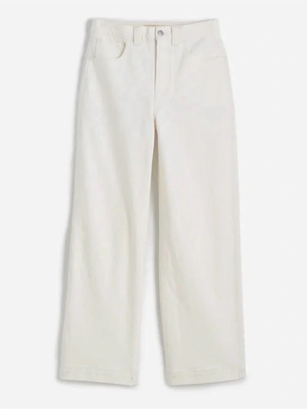 Madewell Plus Perfect Vintage High-Rise Wide-Leg Crop Jeans Tile White Size 14 - Picture 2 of 7